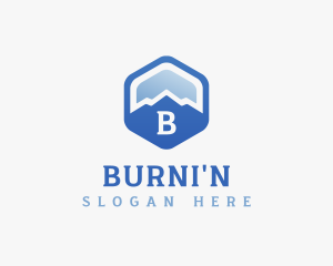 Mountain Hexagon Trekking logo design