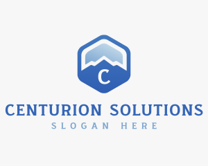 Mountain Hexagon Trekking logo design