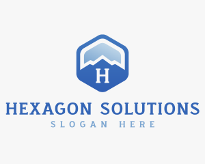 Mountain Hexagon Trekking logo design