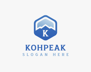 Mountain Hexagon Trekking logo design