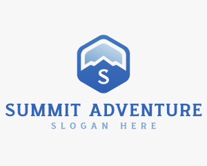 Climbing - Mountain Hexagon Trekking logo design