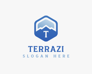 Mountain Hexagon Trekking logo design