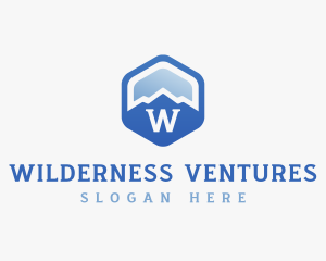 Mountain Hexagon Trekking logo design