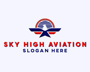 Aviation - Eagle Wings Aviation logo design