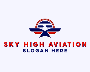 Eagle Wings Aviation logo design