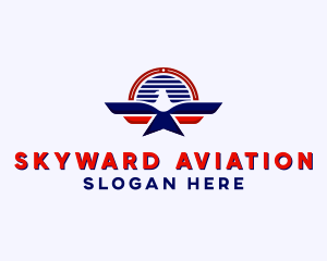 Eagle Wings Aviation logo design