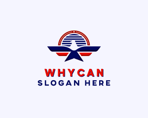 Patriotic - Eagle Wings Aviation logo design