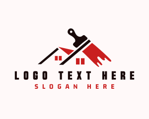 Hardware - Roof Paint Brush logo design