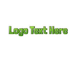 Gradient - Green Cartoon Wordmark logo design