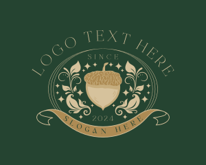 Oak - Forest Leaf Acorn logo design