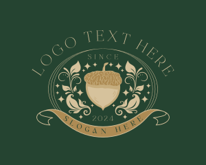 Forest - Organic Botanical Acorn logo design