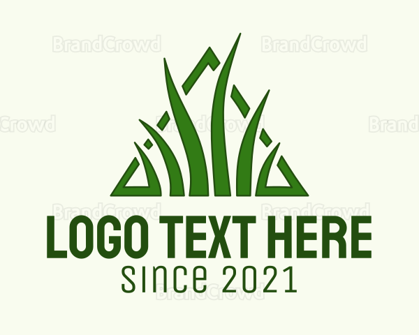 Triangle Grass Emblem Logo