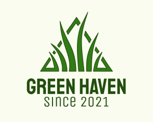 Bush - Triangle Grass Emblem logo design