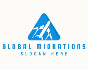 Immigration - Airplane Triangle Airline logo design