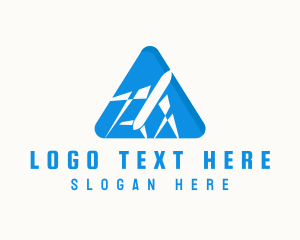 Flying - Airplane Triangle Airline logo design