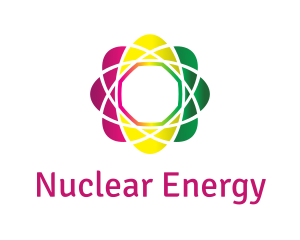 Nuclear - Gradient Atom Flower logo design