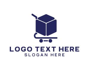 Shopping - Box Shopping Cart logo design