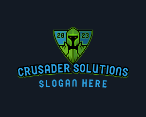 Crusader - Gamer Knight Crusader logo design