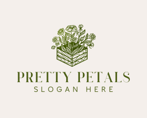 Garden Floral Leaf logo design