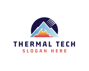 Industrial Fire Ice Thermal  logo design