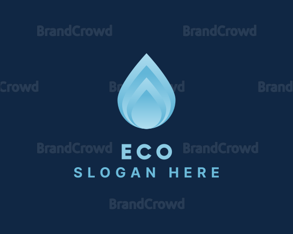 Blue Liquid Droplet Logo