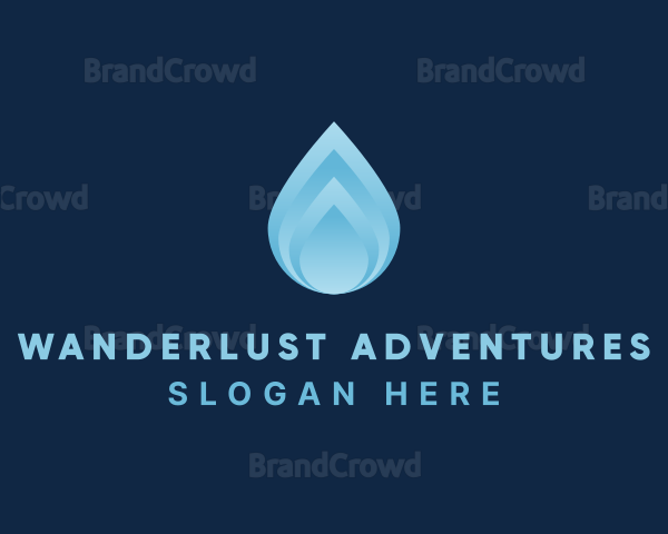 Blue Liquid Droplet Logo