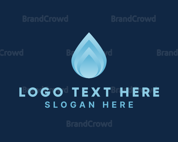 Blue Liquid Droplet Logo