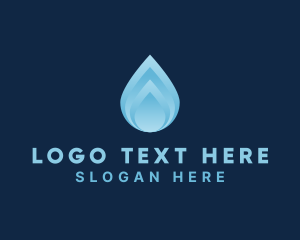 Water - Blue Liquid Droplet logo design