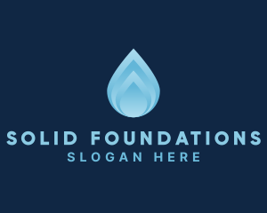 Blue Liquid Droplet Logo