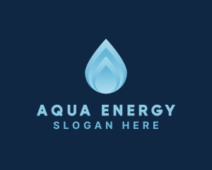 Hydropower - Blue Liquid Droplet logo design