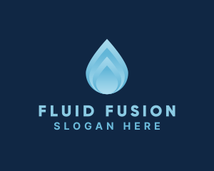 Blue Liquid Droplet logo design