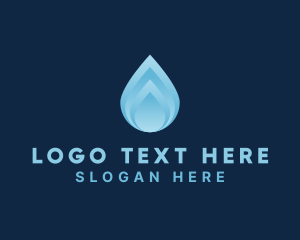 Blue Liquid Droplet Logo