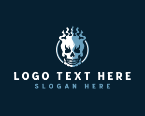 Undead - Smoke Skull Avatar logo design