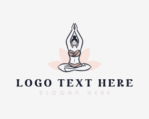 Mind - Lotus Meditation Wellness logo design