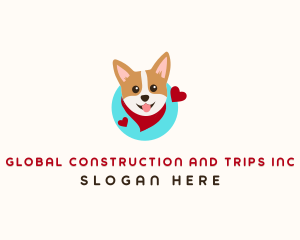 Corgi Dog Scarf Logo
