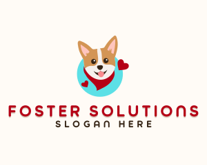 Foster - Corgi Dog Scarf logo design