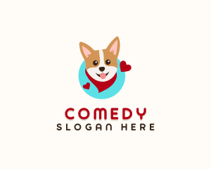 Rehabilitation - Corgi Dog Scarf logo design