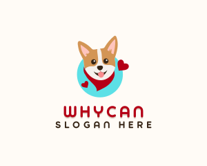 Groomer - Corgi Dog Scarf logo design