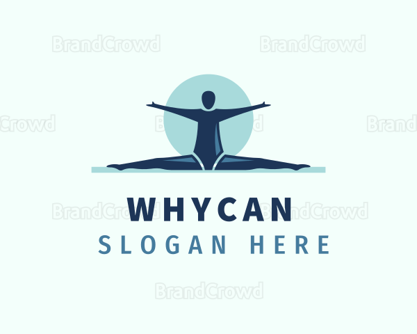 Gymnastics Human Split Logo