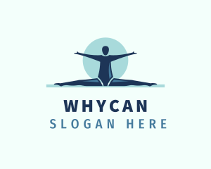 Gymnastics Human Split Logo