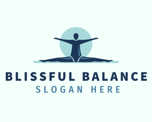 Gymnastics Human Split logo design