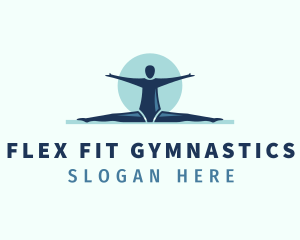 Gymnastics Human Split logo design