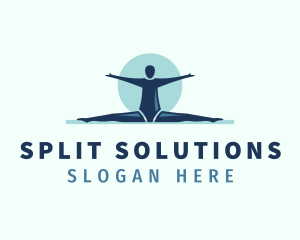 Gymnastics Human Split logo design