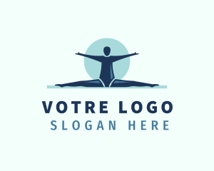 Exhibition - Gymnastics Human Split logo design