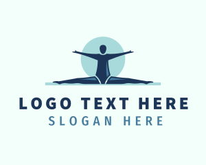 Sports - Gymnastics Human Split logo design