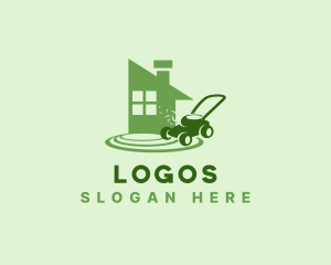 Field - Home Grass Lawn Mower logo design