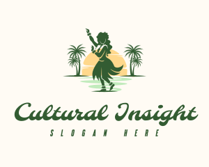 Hawaiian Hula Dancer logo design