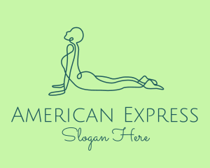 Yoga Stretch Pose logo design