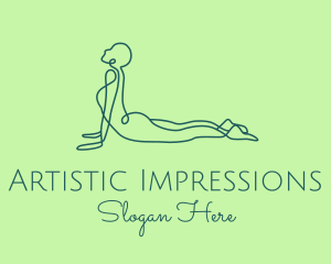 Yoga Stretch Pose logo design