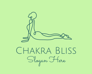 Chakra - Yoga Stretch Pose logo design